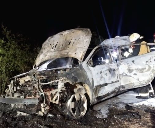 Chajarí: un auto se incendió en la Autovía Gervasio Artigas